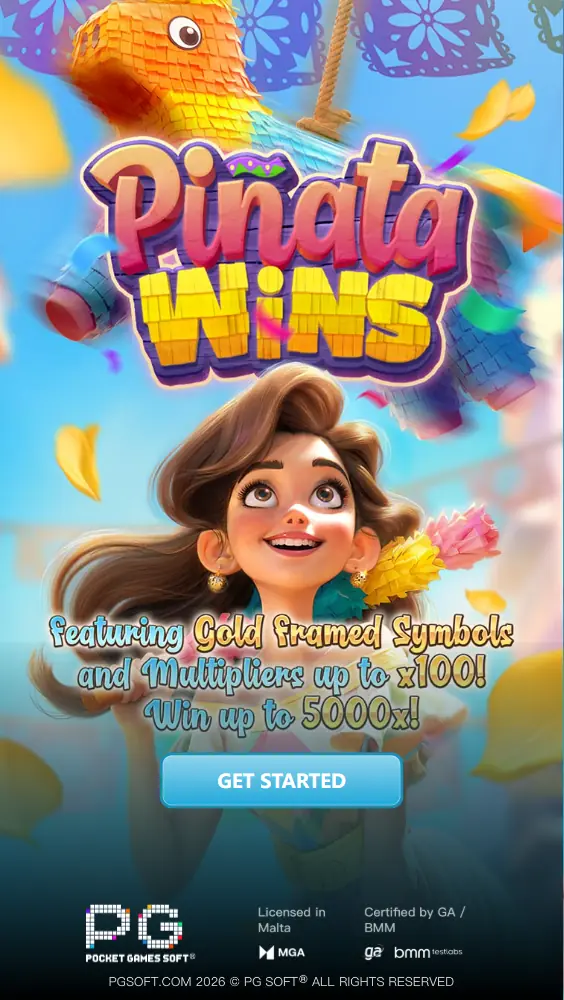 Pinata Wins start screen for players in the Philippines Pinata Wins start screen for players in the Philippines